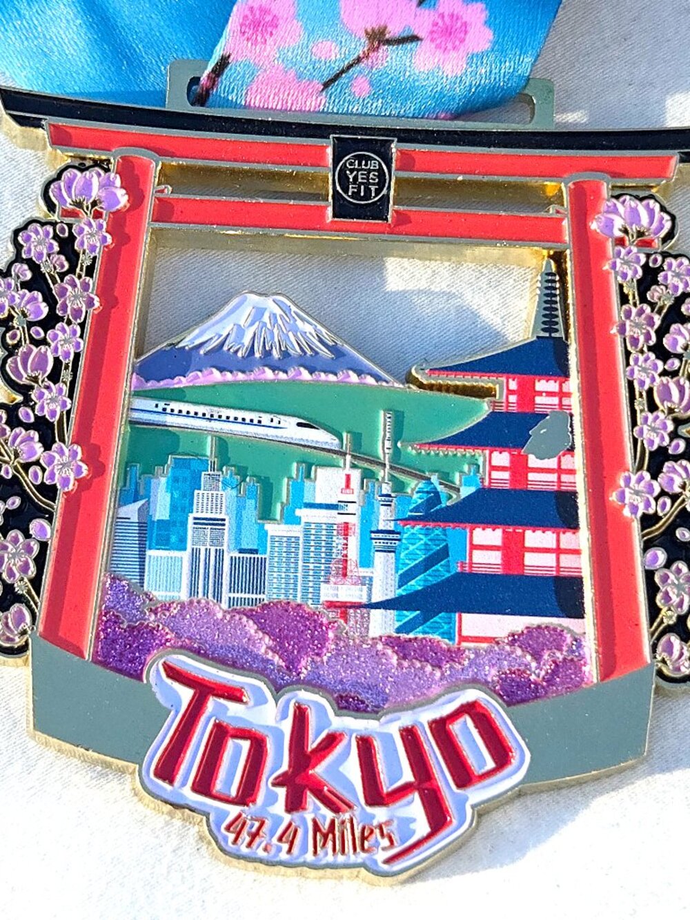 Yes Fit Finisher Medal Tokyo Japan 47.4 Miles Virtual Race Run
